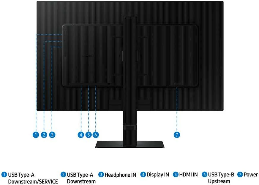Monitorius - Samsung ViewFinity S8 S27D800EAU 27-Colių 4K UHD, USB-C, Juodas