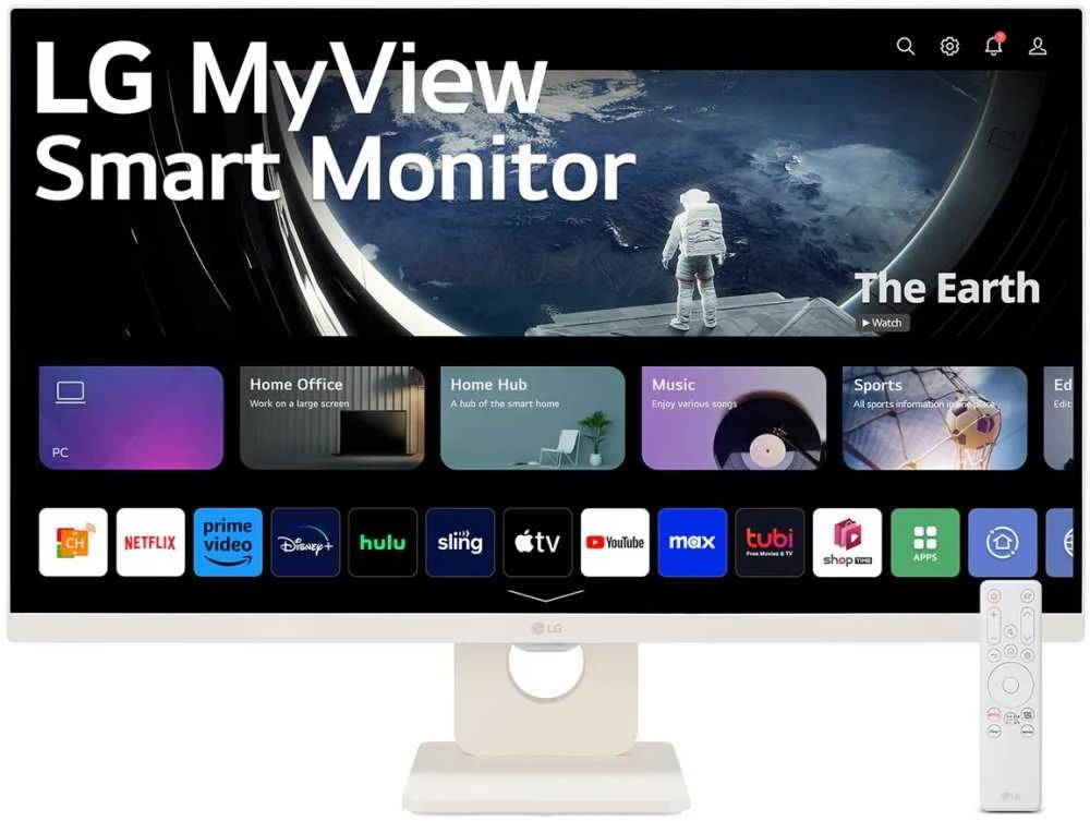Monitorius LG MT IPS LCD LED 27" 27U511SA-W - IPS panelė, 1920x1080, 100Hz, HDMI, USB, webOS SMART