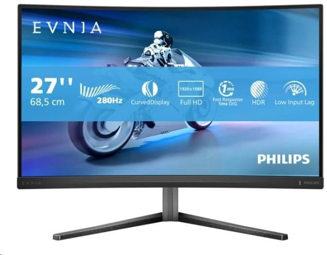 Monitorius Philips Evnia 27M2C5200W/00, 27", VA, 1920 x 1080, 280 Hz,  300 cd/m²