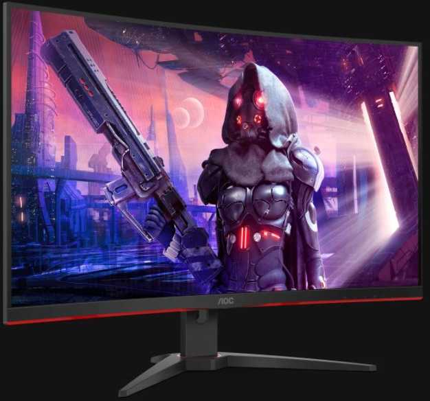 Monitorius AOC Gaming CQ32G2SE, 80 cm (31,5 colio)/VA/QHD 2560 x 1440/16:9/1ms/165 Hz/FreeSync Premium