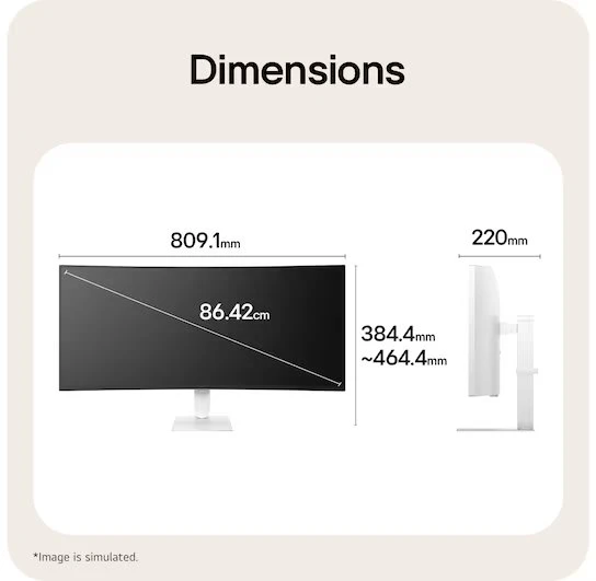 34" LG SMART Monitorius 34U640SB-W