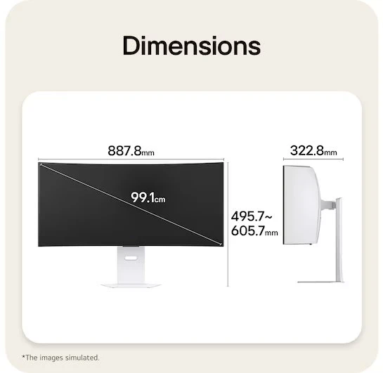 39" LG 39GX90SA-W Curved Monitorius