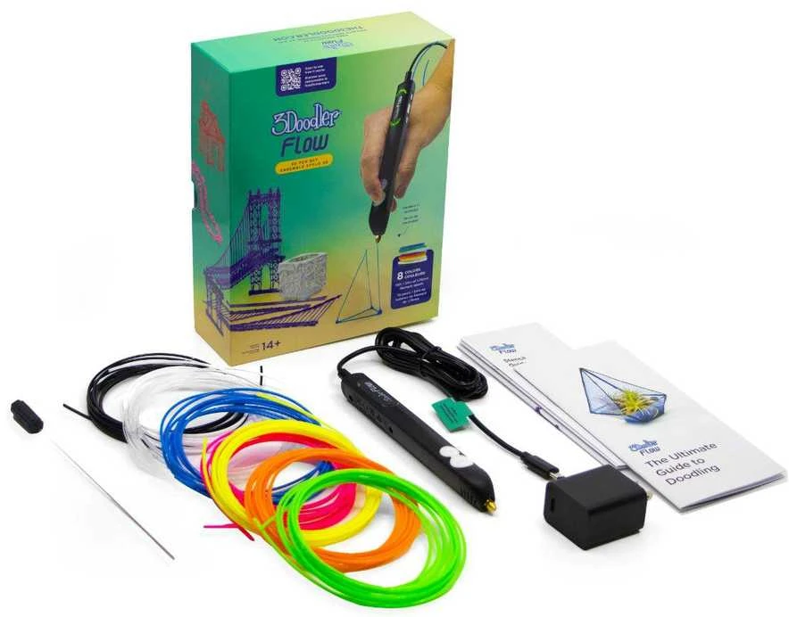 3D rašiklis - 3Doodler FLOW, juodos spalvos