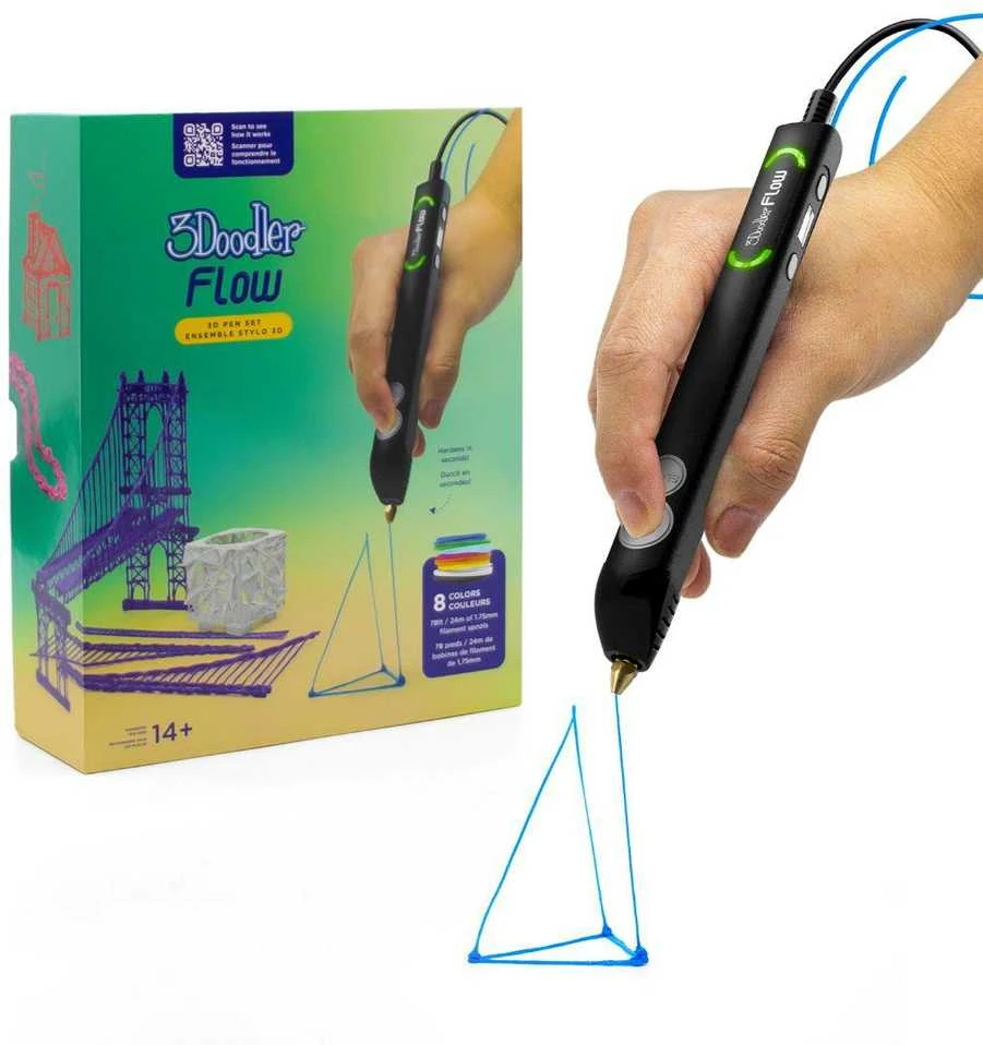 3D rašiklis - 3Doodler FLOW, juodos spalvos