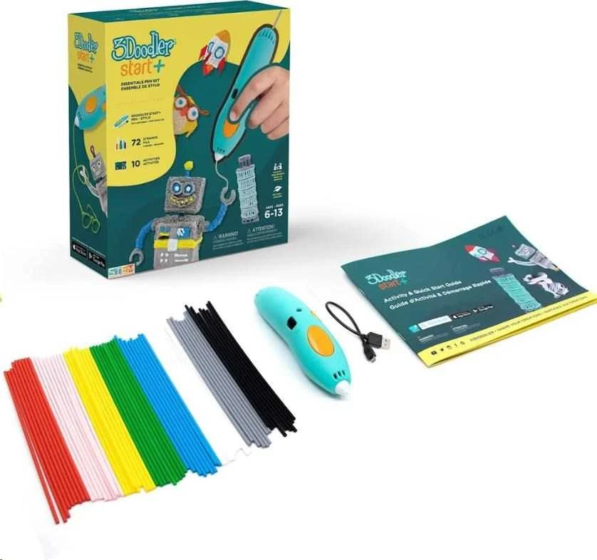 3D rašiklis 3Doodler Start+ su užpildų rinkiniu