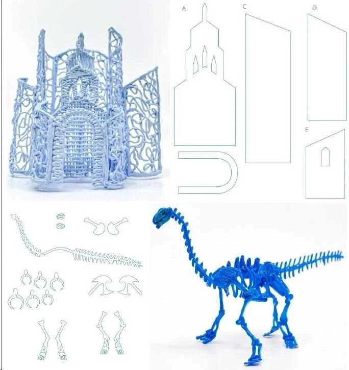 3D rašiklis 3Doodler Start+ su užpildų rinkiniu