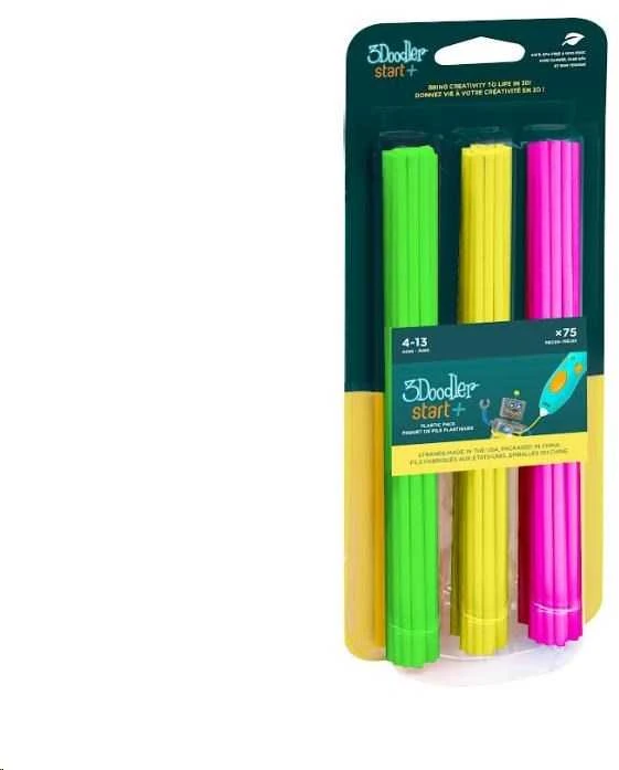 3Doodler Eko filamentai: neoninių spalvų 75 vnt. pakuotė