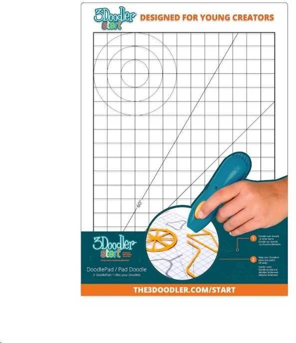 3Doodler šablonas su piešimo pavyzdžiais
