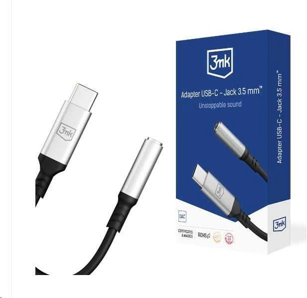 Adapteris 3mk Adapteris USB-C iki 3,5 mm