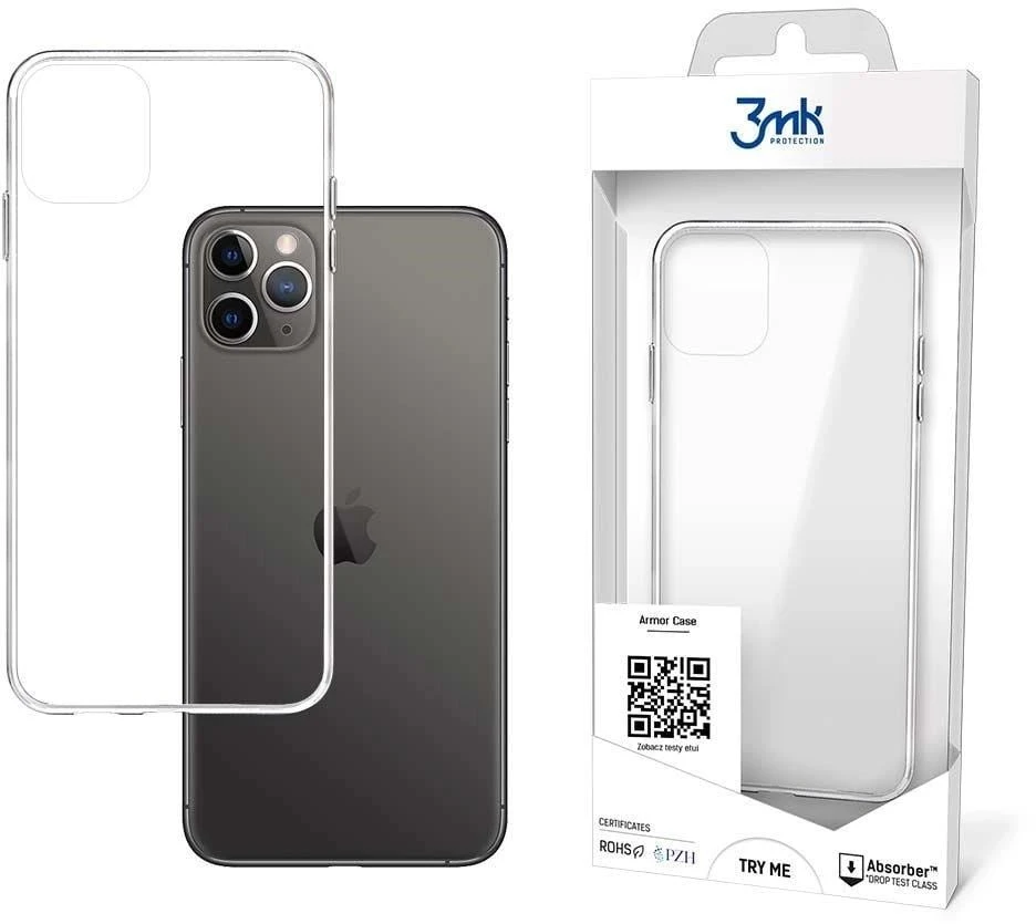 Dėklas 3MK Armor Case Nugaros apsauga, Apple, iPhone XI Pro Max, TPU, Skaidrus