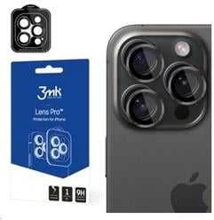 Apsauginis stikliukas kamerai 3mk Lens Pro Apple iPhone 15 Pro Max juodas