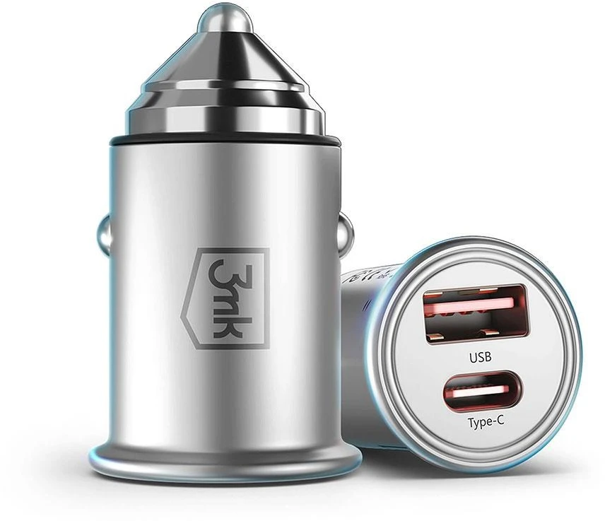 3MK Hyper automobilinis įkroviklis 45W automobilinis įkroviklis 1xUSB-A + 1xUSB-C