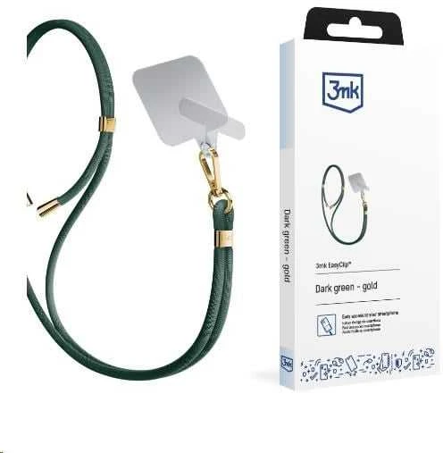 3MK EasyClip Dark Žalias (auksinis) Phone Lanyard