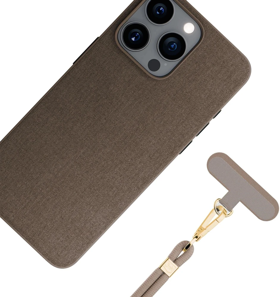 3MK EasyClip Elite pilkšvai pilkas (auksinis) telefono dirželis