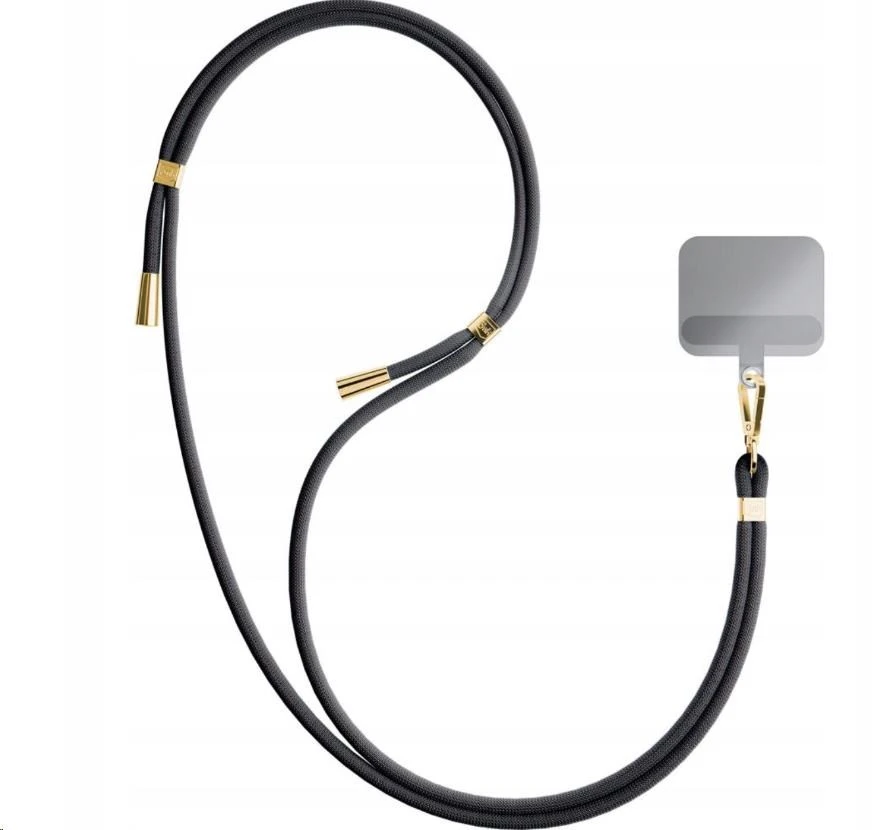 3MK EasyClip juodos spalvos (auksinis) virvelė telefonui