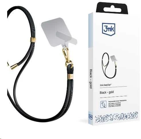 3MK EasyClip juodos spalvos (auksinis) virvelė telefonui