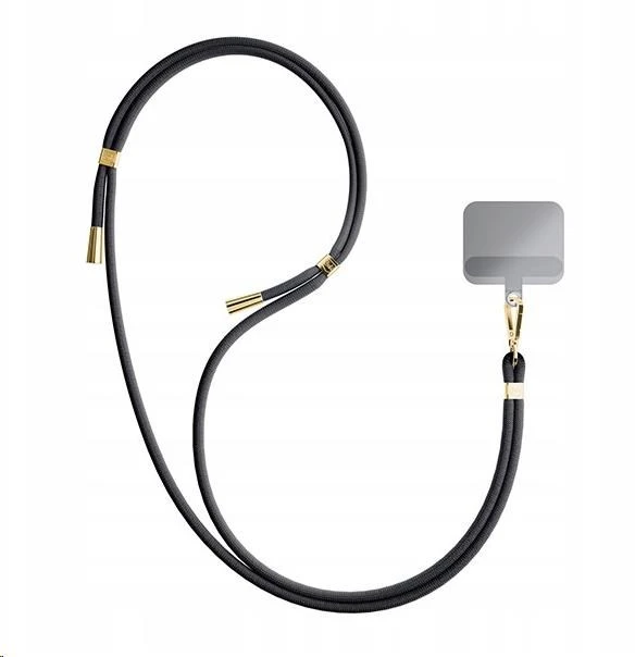 3MK EasyClip juodos spalvos (auksinis) virvelė telefonui