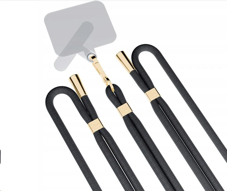 3MK EasyClip juodos spalvos (auksinis) virvelė telefonui