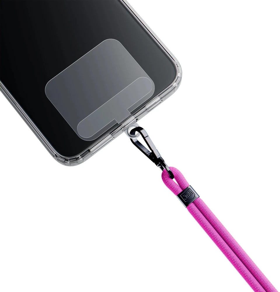 3MK EasyClip Rožinė (juodos spalvos) virvelė telefonui