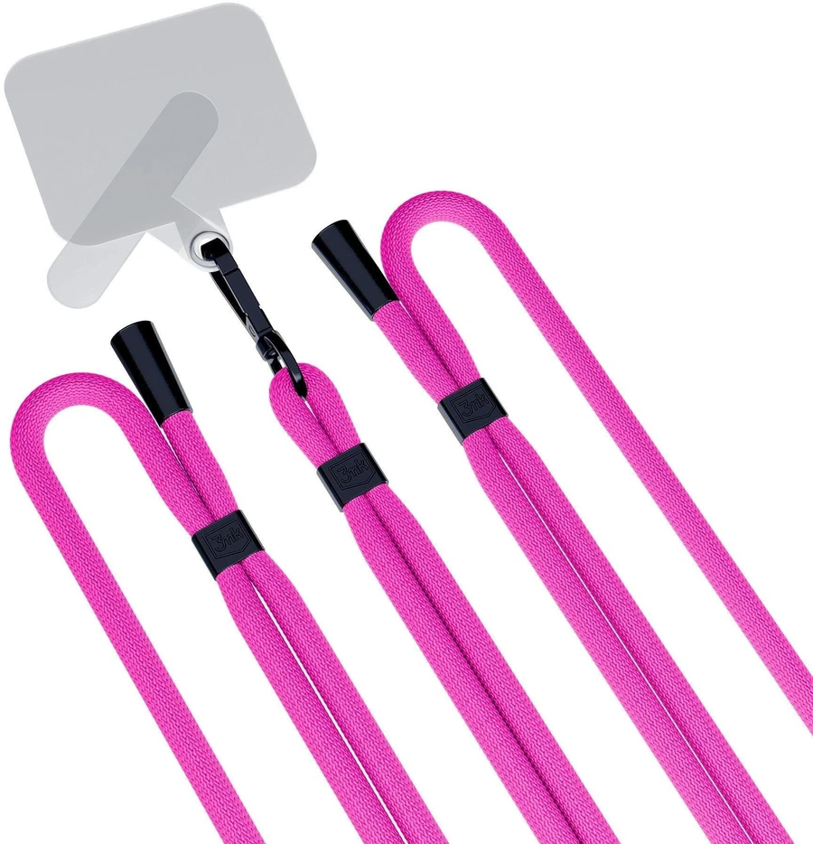 3MK EasyClip Rožinė (juodos spalvos) virvelė telefonui