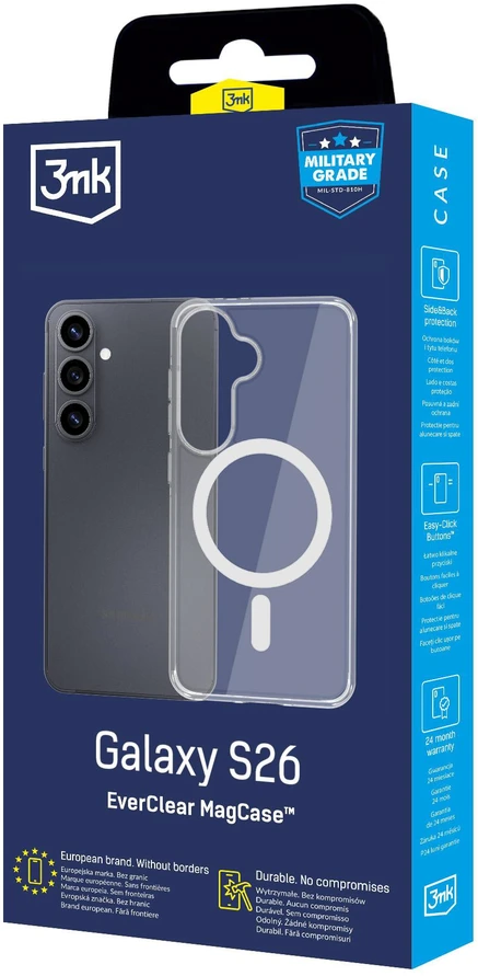Dėklas 3mk ochranný kryt EverClear MagCase pro Samsung Galaxy S26