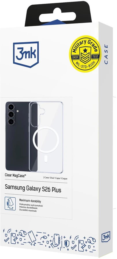 Dėklas 3mk ochranný kryt EverClear MagCase pro Samsung Galaxy S26+