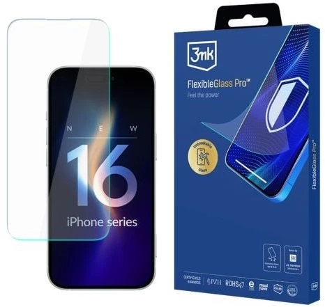 3MK „FlexibleGlass“ hibridinis stiklinis sijonas „Apple“ ir „iPhone 16 Pro Max“ telefonams