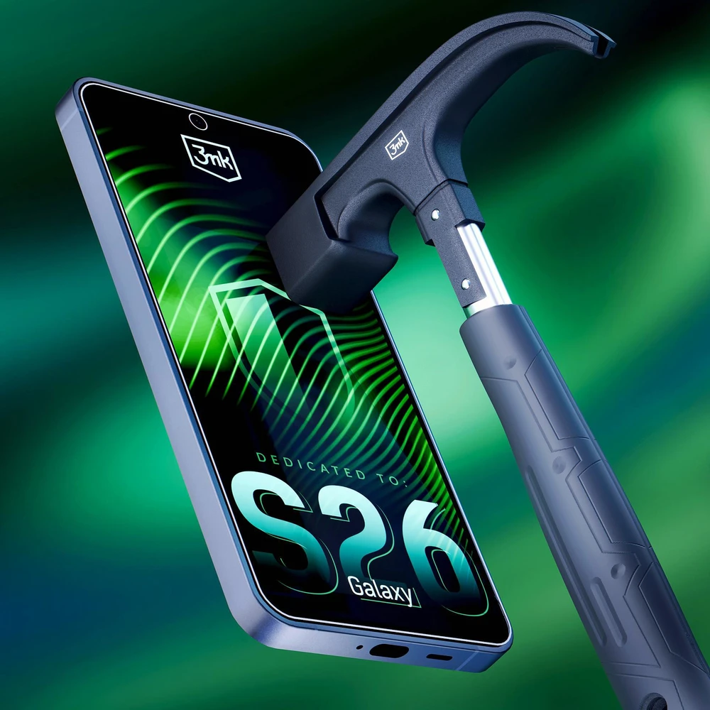 3MK „FlexibleGlass Hybrid Glass“ dėklas „Samsung Galaxy S26“
