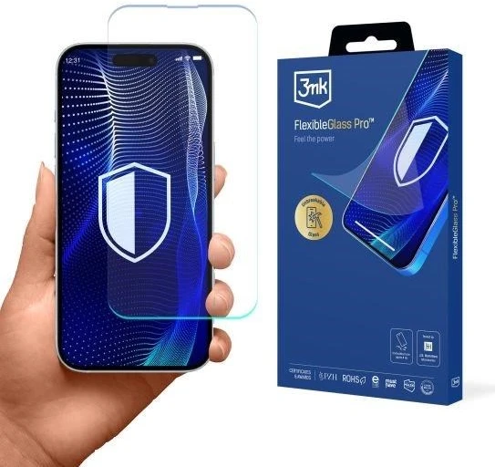 3Mk apsauginis hibridinis stiklas 3mk FlexibleGlass Pro v2.0, skirtas iPhone 17