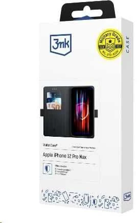 3mk Wallet Flip Apple iPhone 12 Pro Max - dėklas telefonui juodos spalvos