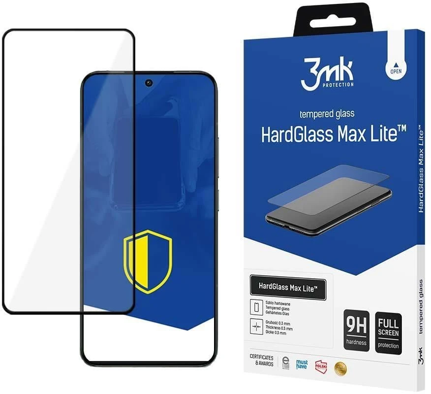 LCD apsauginis stikliukas 3mk Hard Glass Max Lite Apple iPhone 15 juodas