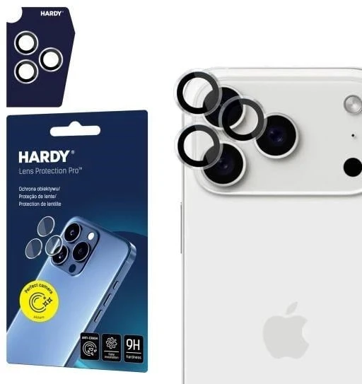 3Mk Protection 3mk HARDY objektyvo apsaugos „Pro“ objektyvo stiklas, skirtas „iPhone 17 Pro / 17 Pro Max“ - skaidrus