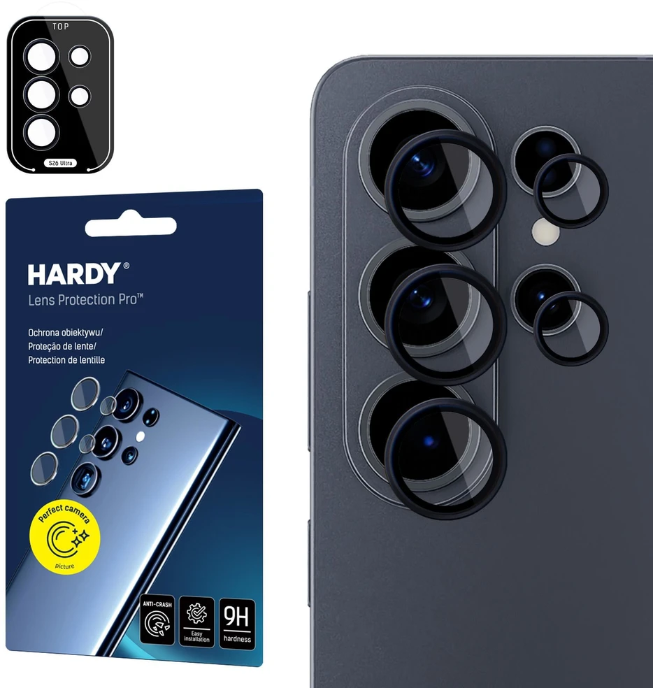 3mk Hardy Lens Protection Pro Juodas Samsung Galaxy S26 Ultra dėklas