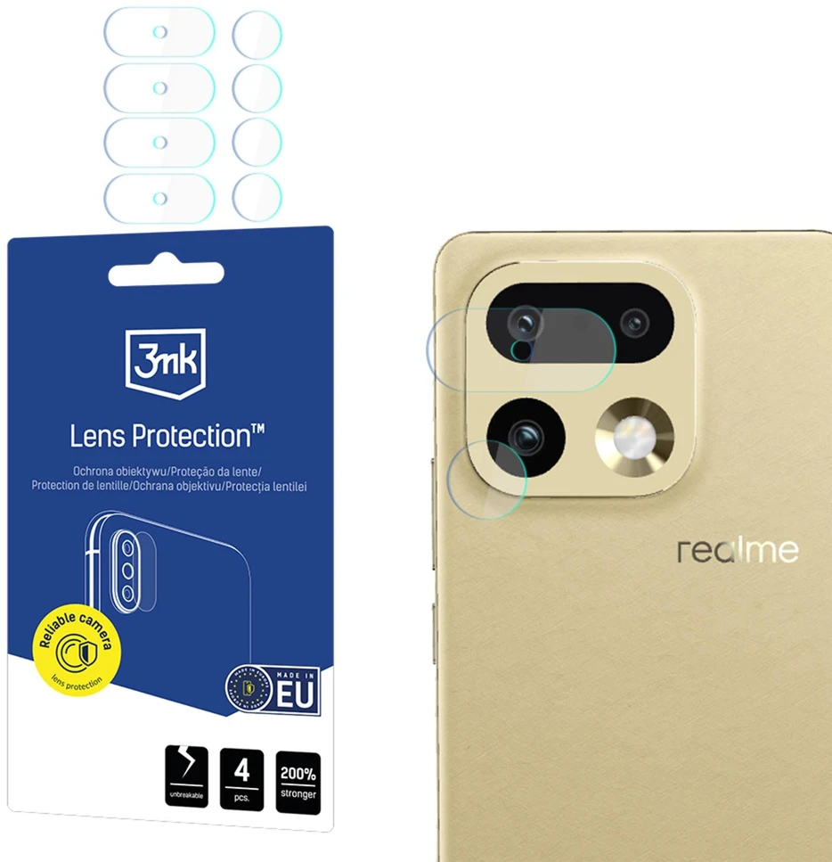3mk hibridinis objektyvo apsaugos stiklas „Realme 16 Pro 5G“ kameros objektyvui