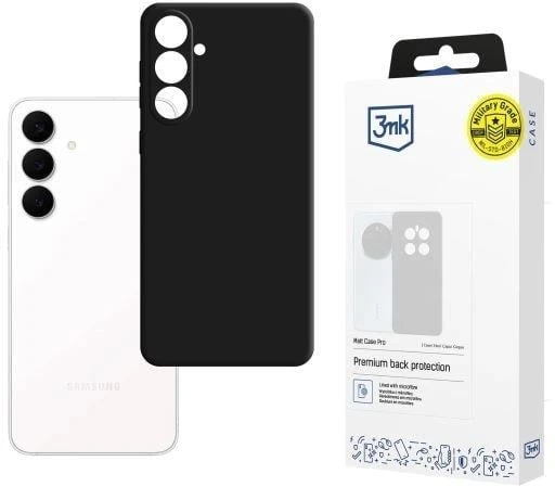 3mk matinis dėklas Pro, skirtas „Samsung Galaxy S25 FE“ - matinis juodas