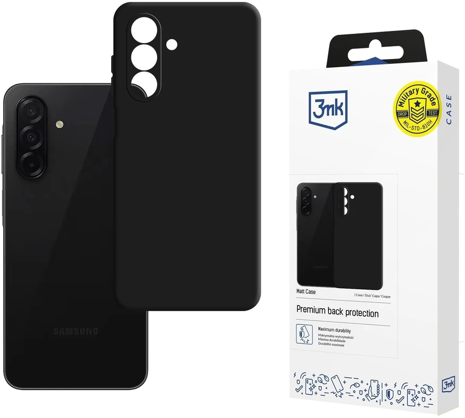3MK Matt Dėklas Samsung Galaxy A26 5G juodos spalvos