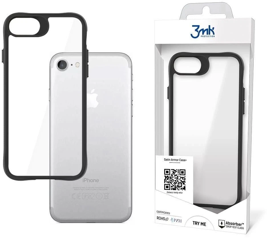 3mk Satin Armor Case+ Apple iPhone 7 / 8 / SE 2020 / SE 2022 - dėklas telefonui skaidrus