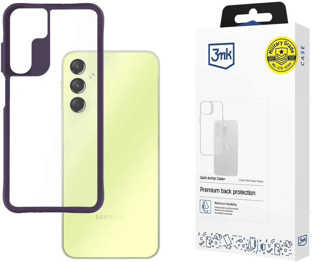 Dėklas 3MK Satin Armor Case+ Sam A25 5Gfioletowy/violetinė