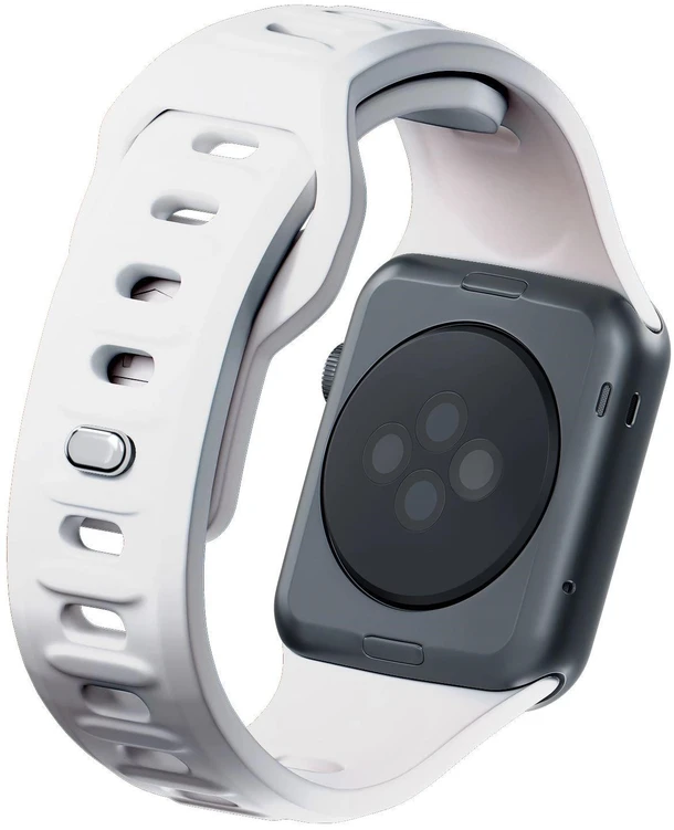 3mk silikoninė Watch apyrankė Apple Watch 38 / 40 / 41 mm - baltos spalvos