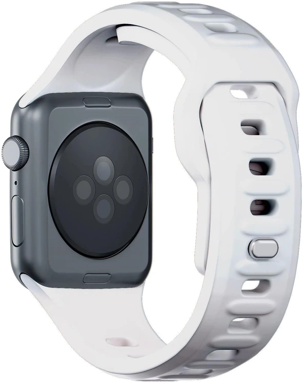 3mk silikoninė Watch apyrankė Apple Watch 38 / 40 / 41 mm - baltos spalvos