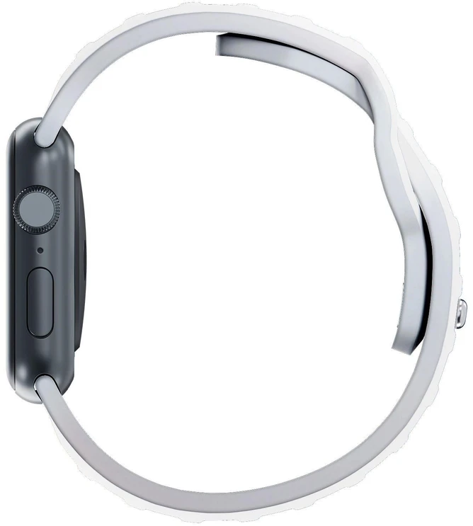 3mk silikoninė Watch apyrankė Apple Watch 38 / 40 / 41 mm - baltos spalvos
