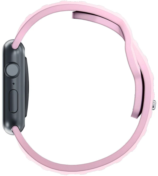 3mk silikoninė apyrankė Apple Watch 42 / 44 / 45 / 49 mm - rožinės spalvos
