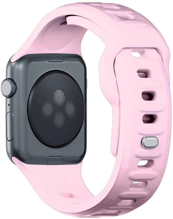 3mk silikoninė apyrankė Apple Watch 42 / 44 / 45 / 49 mm - rožinės spalvos