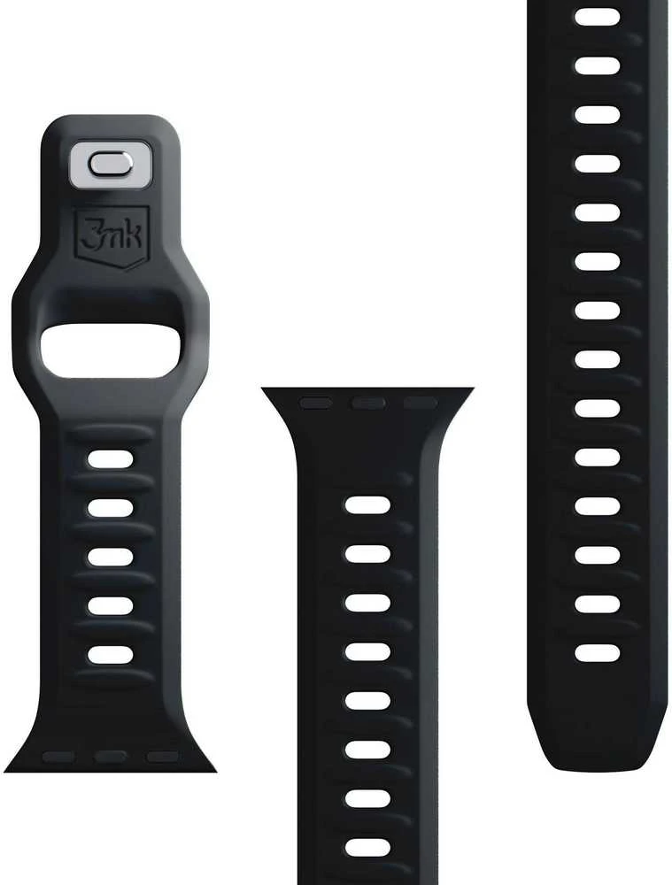 3MK Silicone Watch apyrankė juodos spalvos for Apple Watch 38/40/41mm