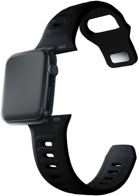 3MK Silicone Watch apyrankė juodos spalvos for Apple Watch 38/40/41mm