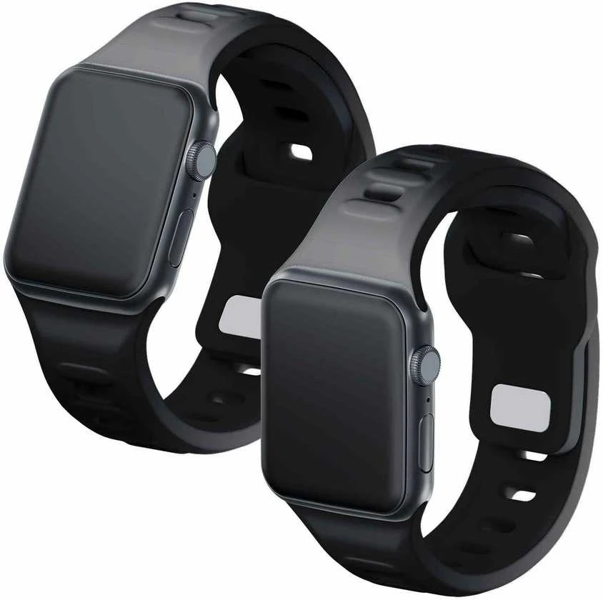 3MK Silicone Watch apyrankė juodos spalvos for Apple Watch 42/44/45/49mm