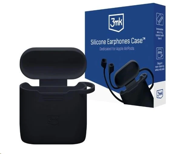 Nezatříděno 3Mk apsauginis 3mk silikoninis AirPods dėklas, skirtas AirPods Pro 3 - Juodas