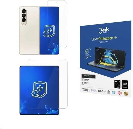 3MK Sidabrinis Protect+ Samsung Galaxy Z Flip 3 5G Folded Edition antimikrobinis viduje