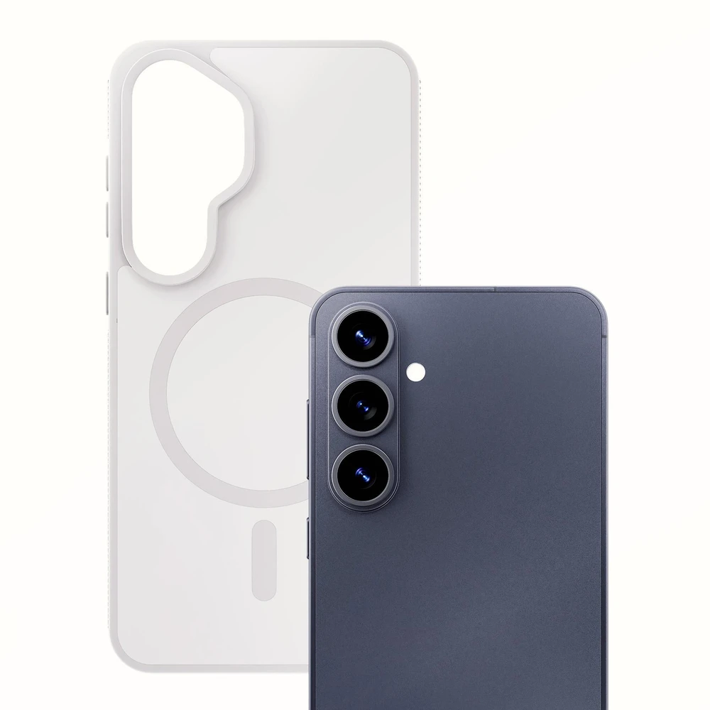 Dėklas 3MK Smoke MagCase do Samsung Galaxy S26 balta