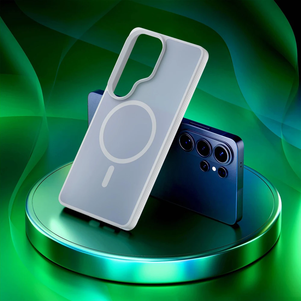 Dėklas 3MK Smoke MagCase do Samsung Galaxy S26 Ultra balta